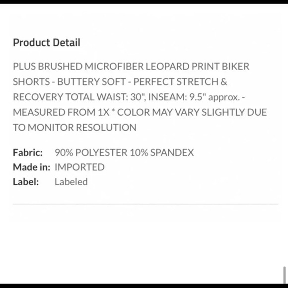 NEW Plus Size Leopard Print biker shorts - Picture 6 of 7